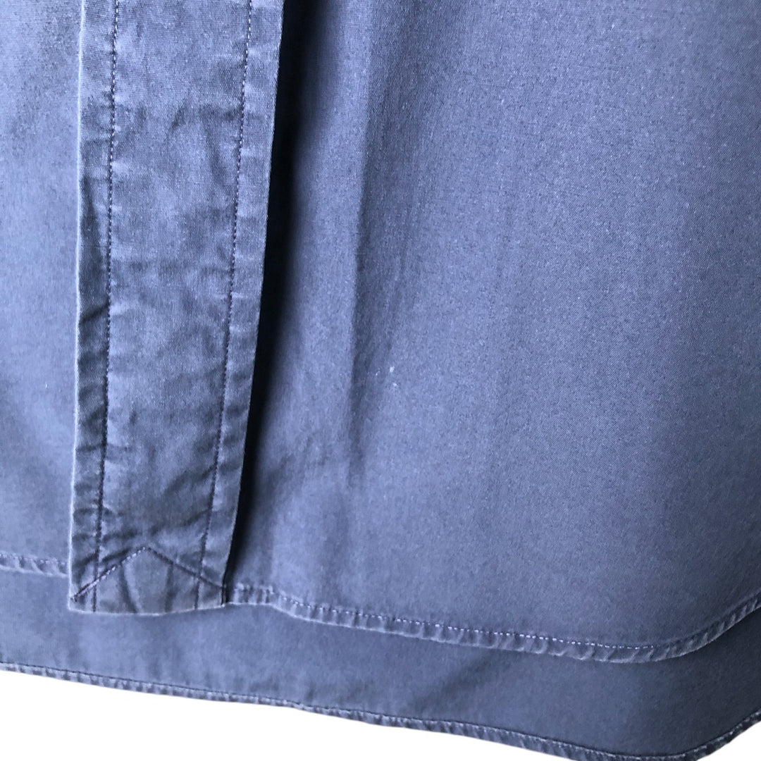 Ralph Lauren Classic Fit short sleeve button down shirt, men's size L cotton Navy blue Vintage Second Hand