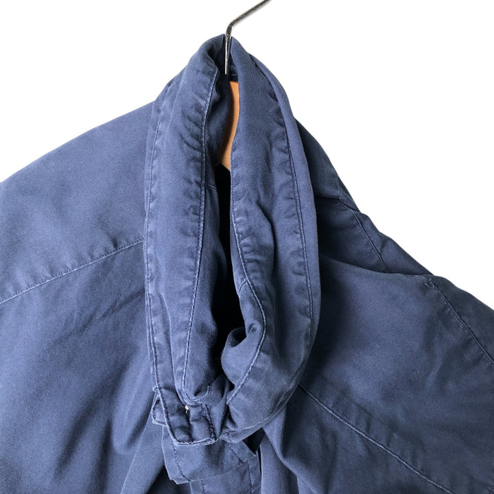 Ralph Lauren Classic Fit short sleeve button down shirt, men's size L cotton Navy blue Vintage Second Hand