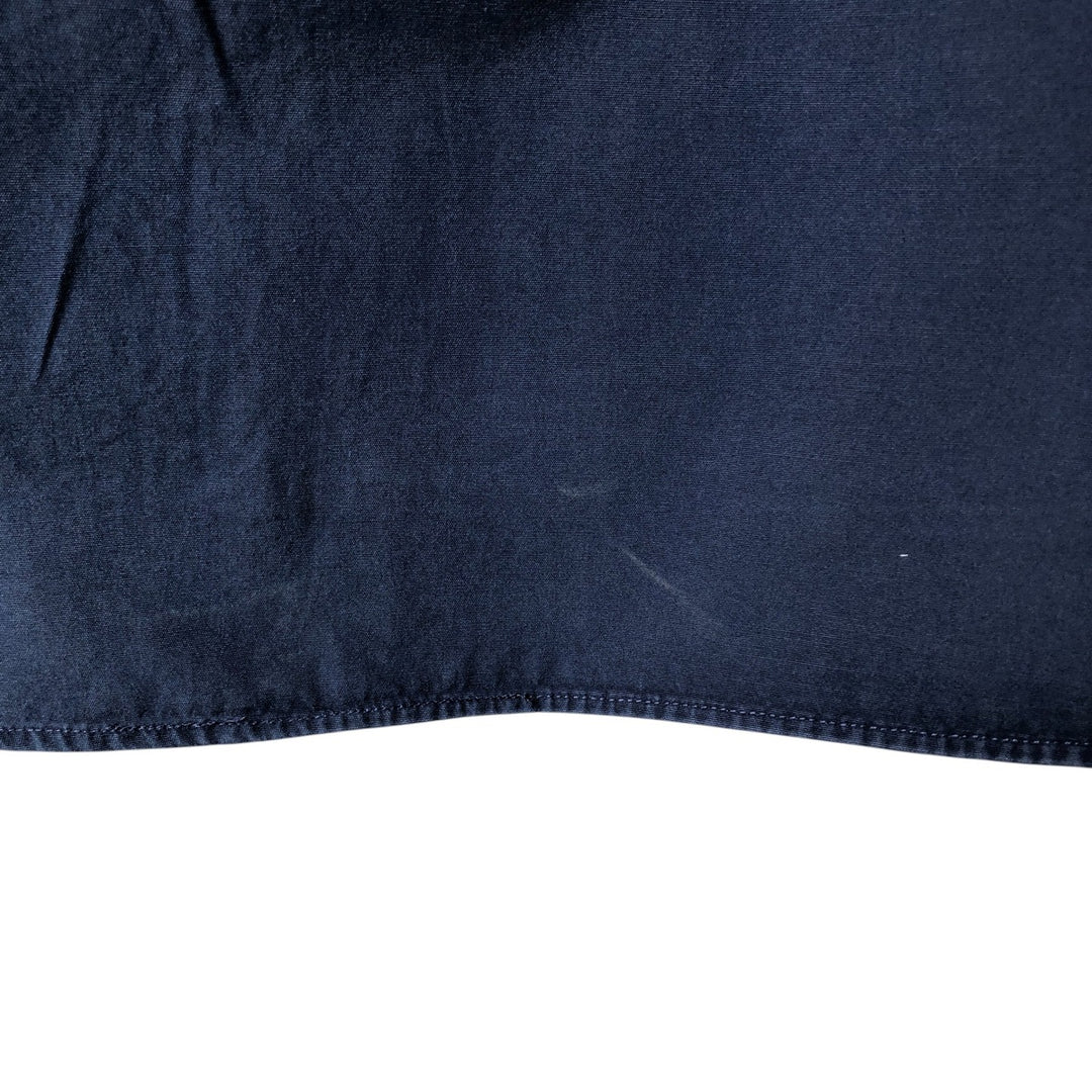 Ralph Lauren Classic Fit short sleeve button down shirt, men's size L cotton Navy blue Vintage Second Hand
