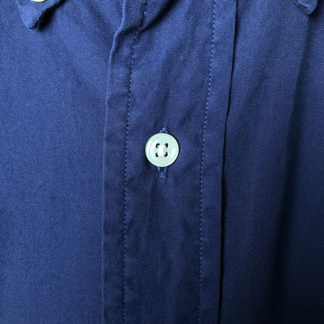 Ralph Lauren Classic Fit short sleeve button down shirt, men's size XL cotton Navy blue Vintage Second Hand