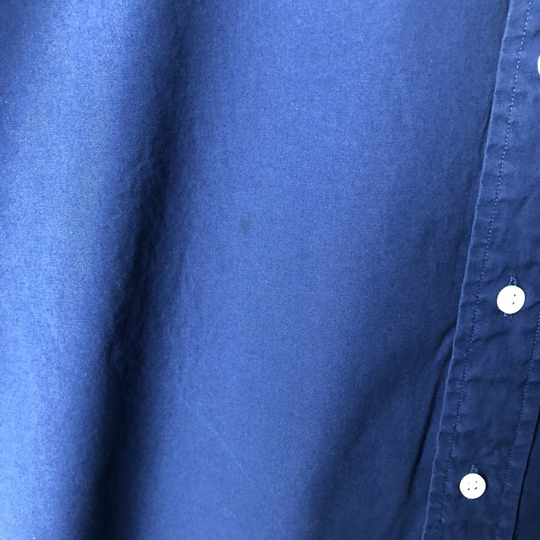 Ralph Lauren Classic Fit short sleeve button down shirt, men's size XL cotton Navy blue Vintage Second Hand