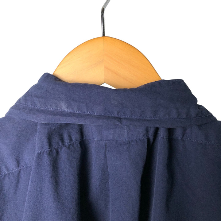 Ralph Lauren Classic Fit short sleeve button down shirt, men's size XL cotton Navy blue Vintage Second Hand