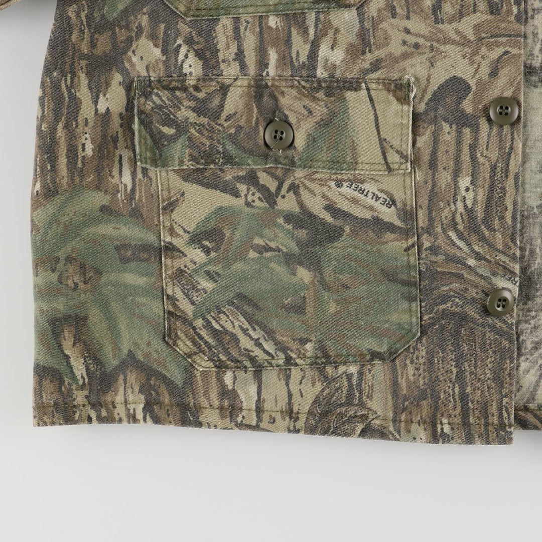 Vintage 90'S Camogear Realtree Camo Poly/Cotton Jacket, Made in USA, Men's Size XL others Khaki type Vintage Second Hand