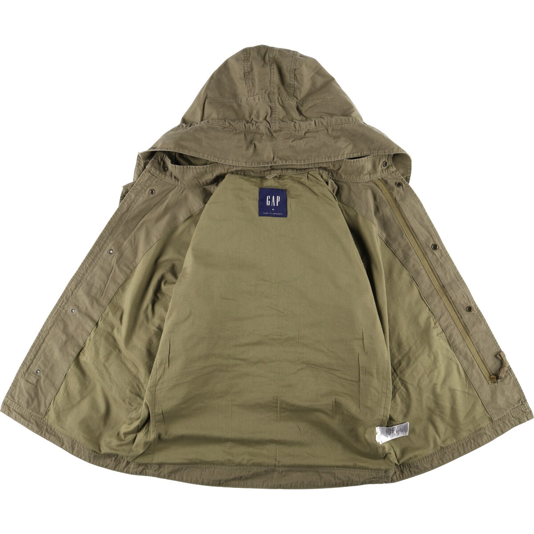 GAP Hooded Military Jacket, Men's Size M cotton Khaki type Vintage Second Hand