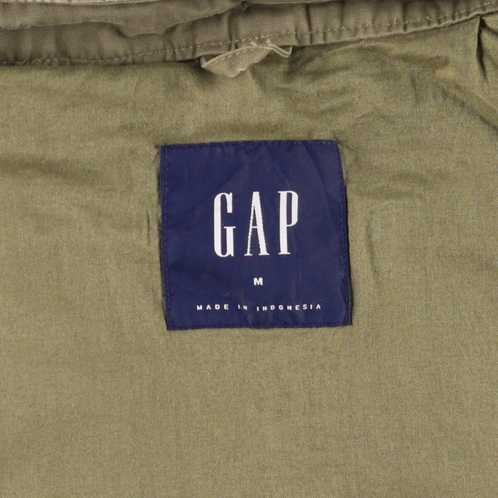 GAP Hooded Military Jacket, Men's Size M cotton Khaki type Vintage Second Hand