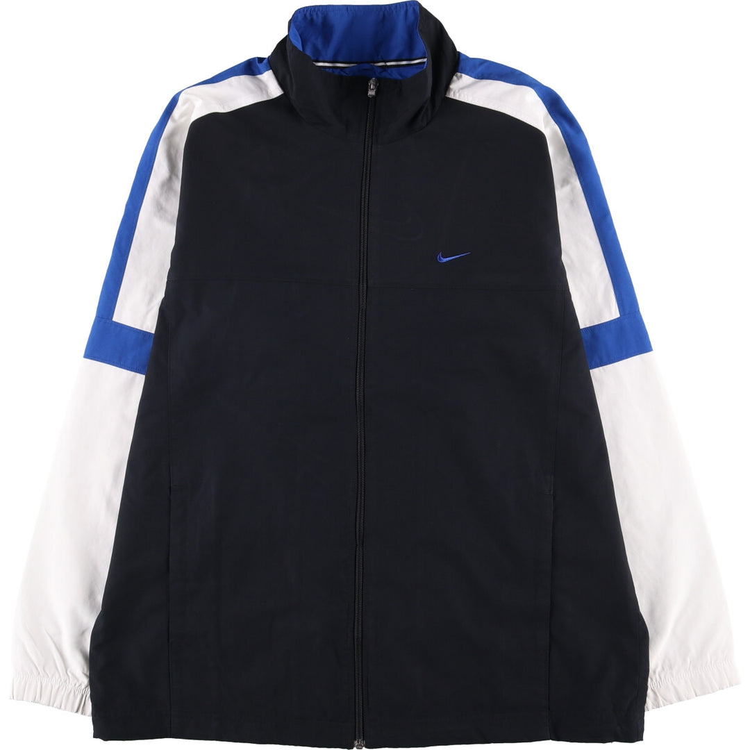 2000'S Nike Back Logo Windbreaker, Men's Size L polyester black type Vintage Second Hand