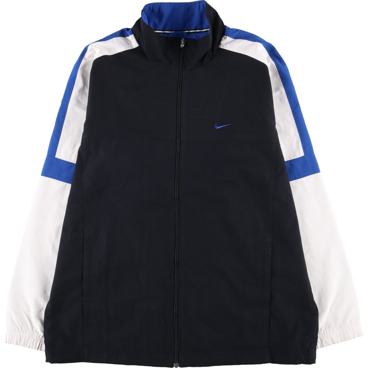 2000'S Nike Back Logo Windbreaker, Men's Size L polyester black type Vintage Second Hand
