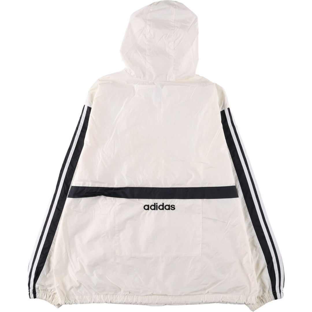 00'S Adidas nylon hoodie, men's XL size Nylon white type Vintage Second Hand