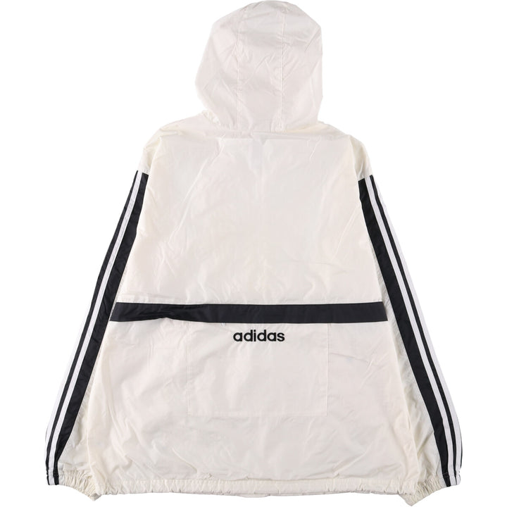 00'S Adidas nylon hoodie, men's XL size Nylon white type Vintage Second Hand