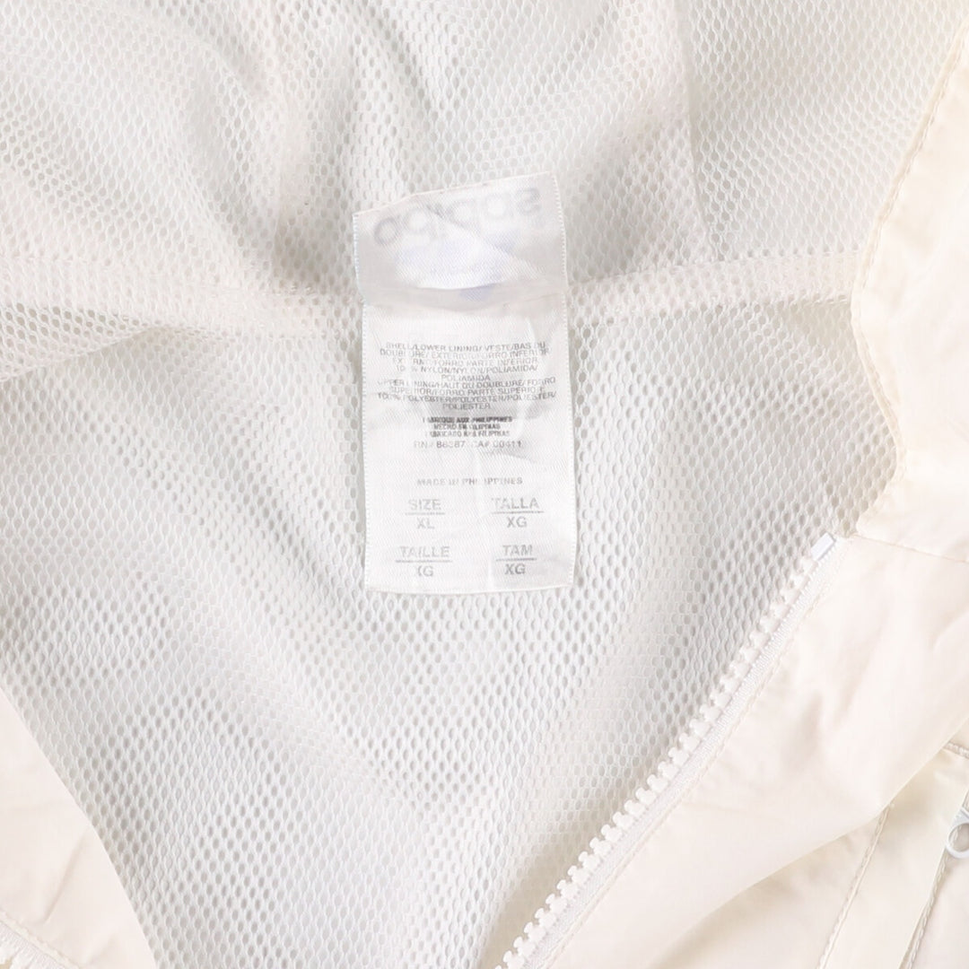 00'S Adidas nylon hoodie, men's XL size Nylon white type Vintage Second Hand