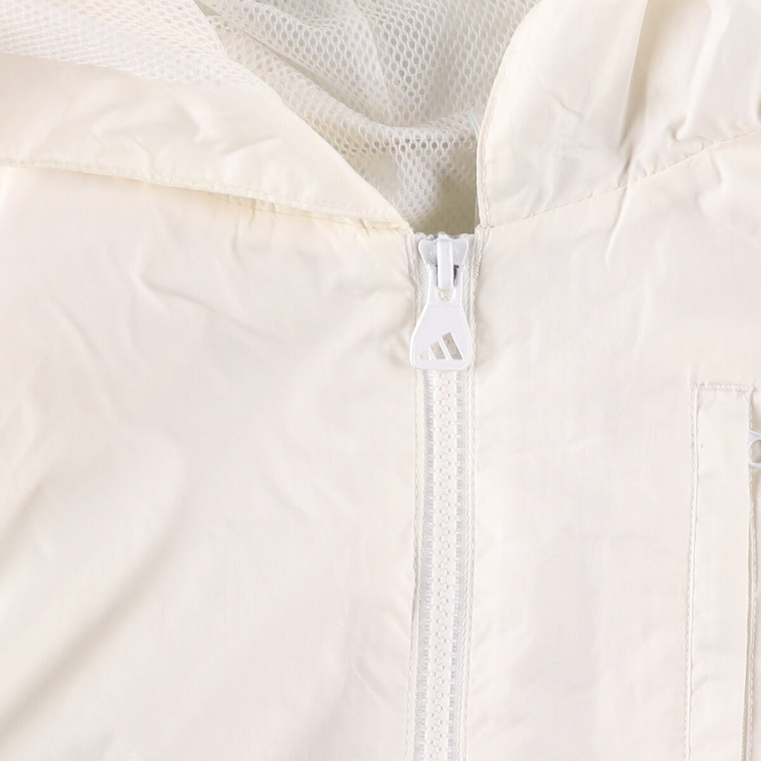 00'S Adidas nylon hoodie, men's XL size Nylon white type Vintage Second Hand