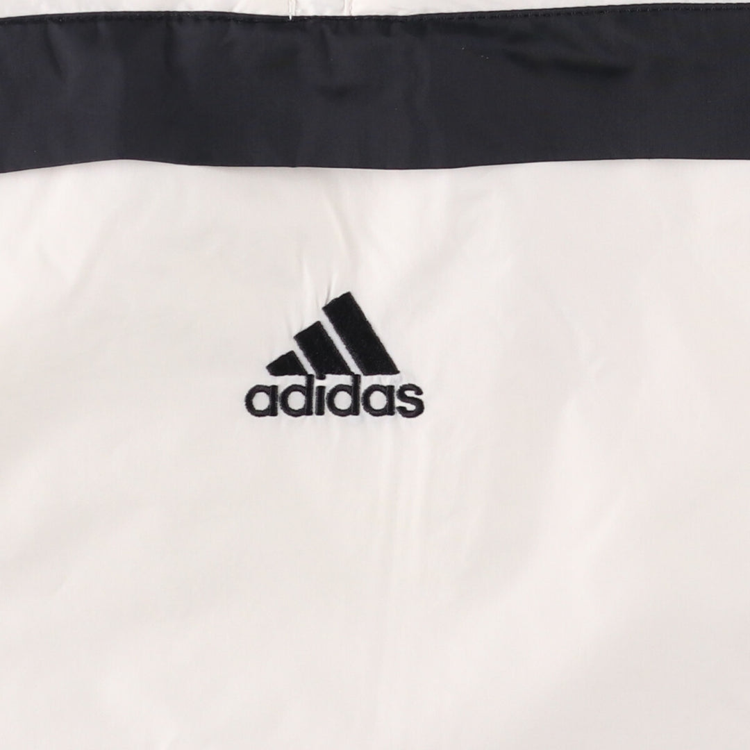 00'S Adidas nylon hoodie, men's XL size Nylon white type Vintage Second Hand