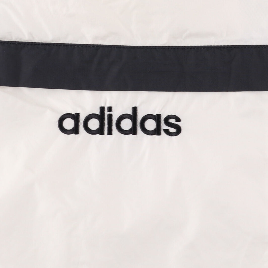 00'S Adidas nylon hoodie, men's XL size Nylon white type Vintage Second Hand