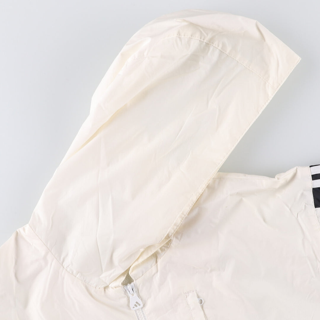 00'S Adidas nylon hoodie, men's XL size Nylon white type Vintage Second Hand