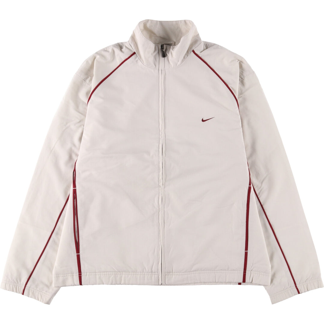 90s-00'S Vintage Nike Windbreaker, Men's Size L polyester ivory Vintage Second Hand