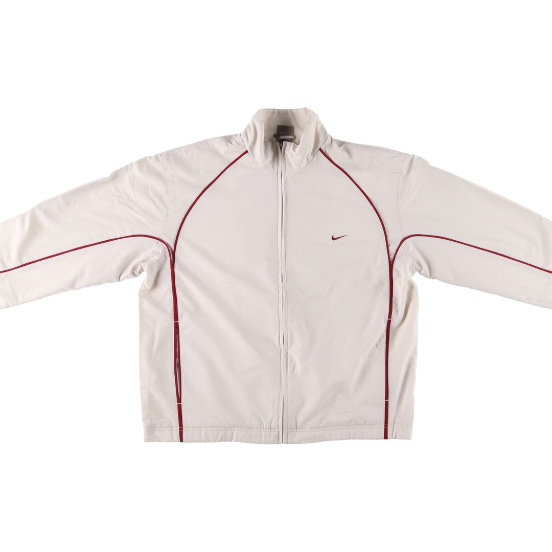 90s-00'S Vintage Nike Windbreaker, Men's Size L polyester ivory Vintage Second Hand