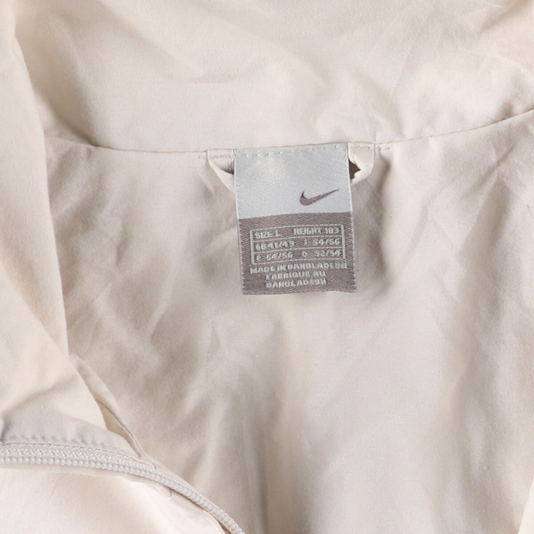90s-00'S Vintage Nike Windbreaker, Men's Size L polyester ivory Vintage Second Hand