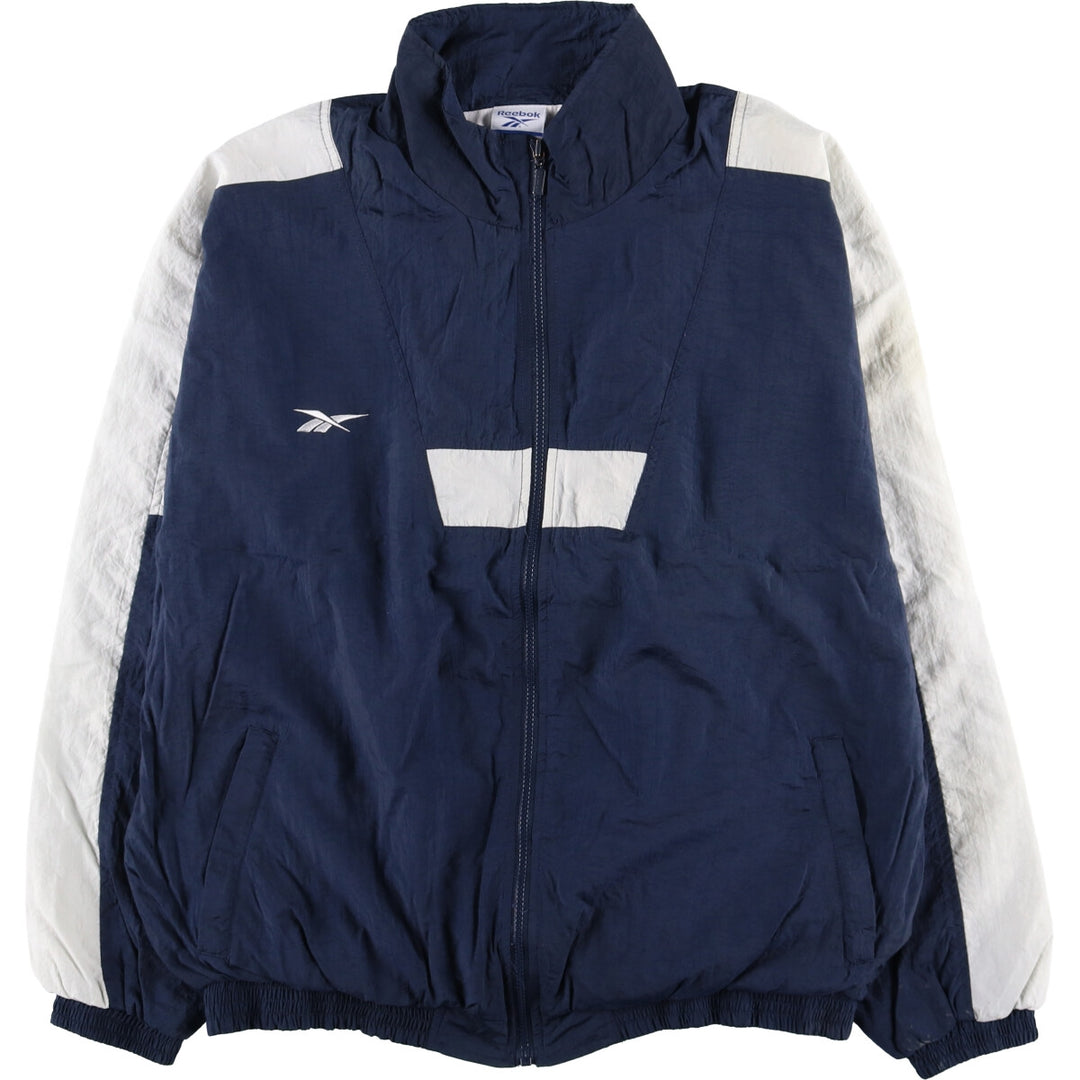 2000'S Reebok nylon jacket, men's size XL Nylon navy blue type Vintage Second Hand