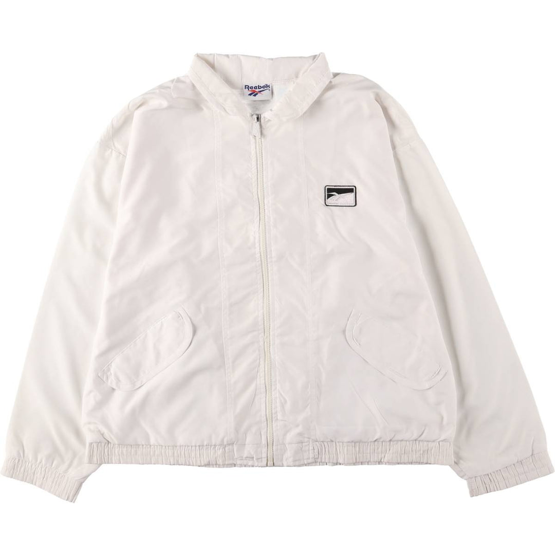 90'S Reebok Windbreaker, Men's Size L, Vintage polyester white type Vintage Second Hand