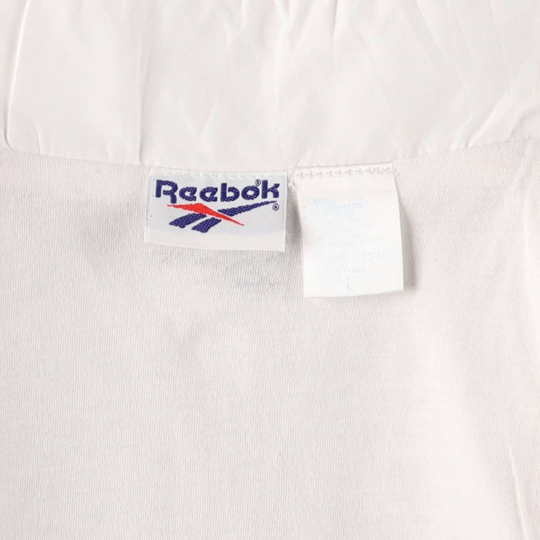 90'S Reebok Windbreaker, Men's Size L, Vintage polyester white type Vintage Second Hand