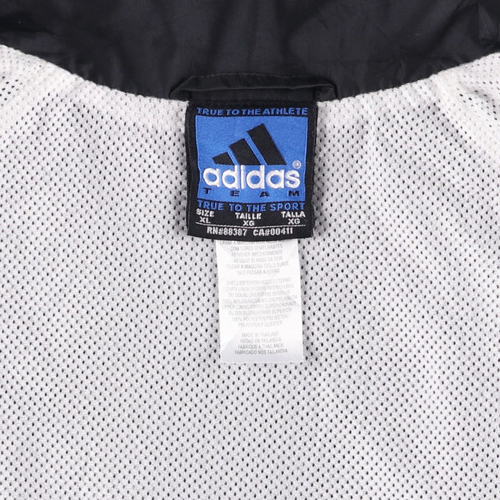 Vintage 90'S adidas Team nylon jacket, men's size XL Nylon black type Vintage Second Hand