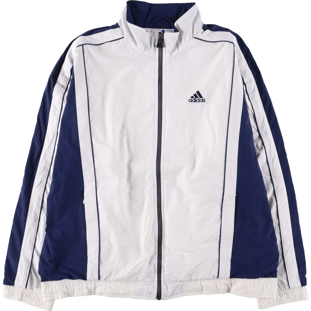 90'S Adidas Nylon Jacket, Men's Size L, Vintage unclear white type Vintage Second Hand