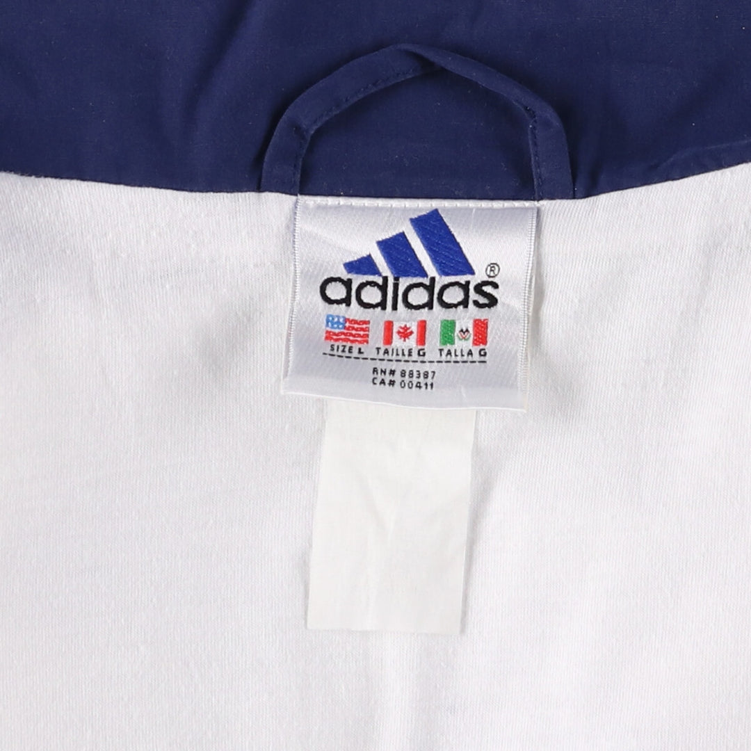 90'S Adidas Nylon Jacket, Men's Size L, Vintage unclear white type Vintage Second Hand