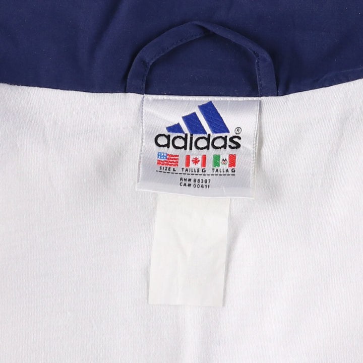 90'S Adidas Nylon Jacket, Men's Size L, Vintage unclear white type Vintage Second Hand