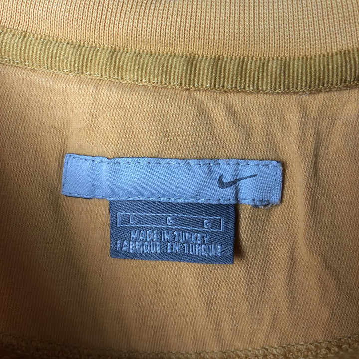 00'S Nike One Point Logo Sweatshirt Trainer Men's L size cotton yellow type Vintage Second Hand