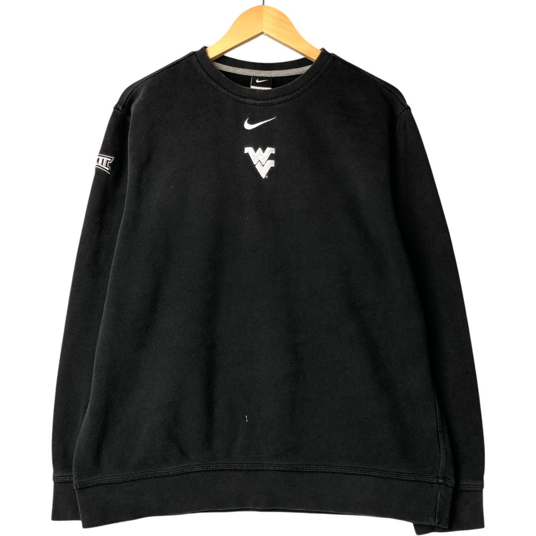 Nike logo sweatshirt, size L, men's cotton black type Vintage Second Hand