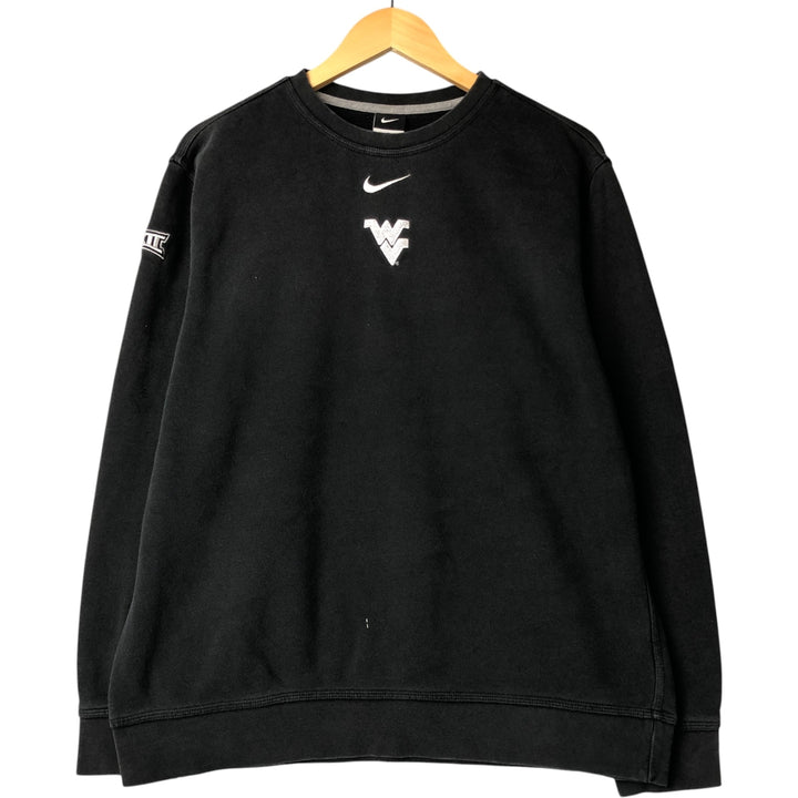Nike logo sweatshirt, size L, men's cotton black type Vintage Second Hand
