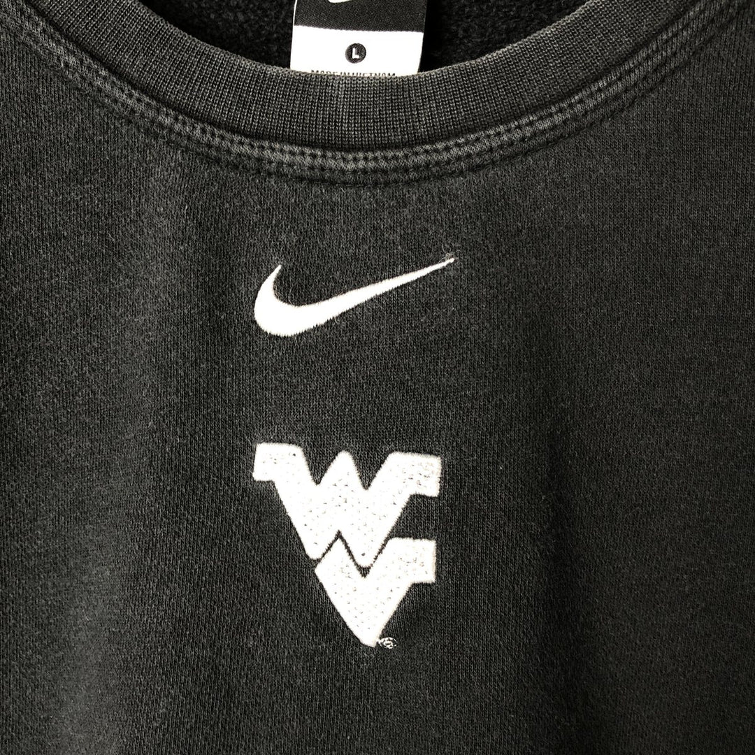 Nike logo sweatshirt, size L, men's cotton black type Vintage Second Hand