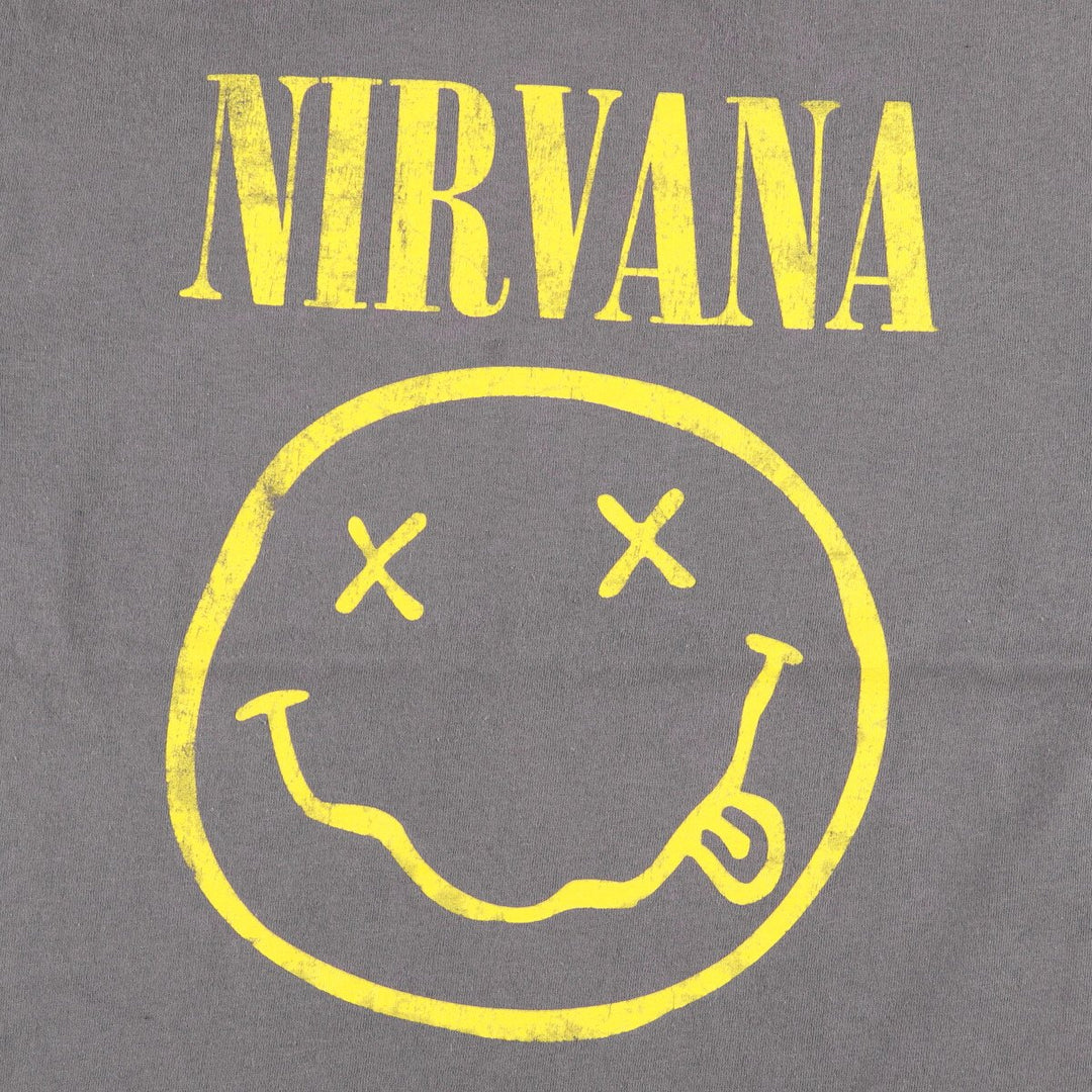 NIRVANA Nirvana Band T-shirt, Band T, Men's L size cotton Charcoal Vintage Second Hand