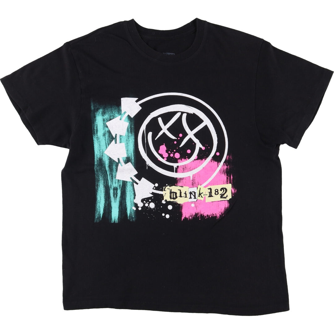 BLINK 182 Band T-Shirt, Men's Size Medium cotton black type Vintage Second Hand