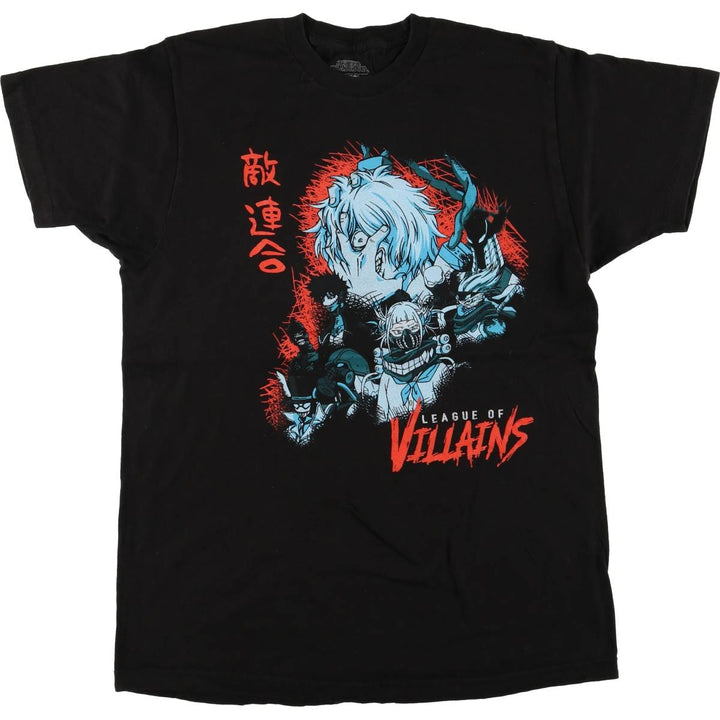 MY HERO ACADEMIA My Hero Academia Anime Character Print T-Shirt, Men's Size L cotton black type Vintage Second Hand
