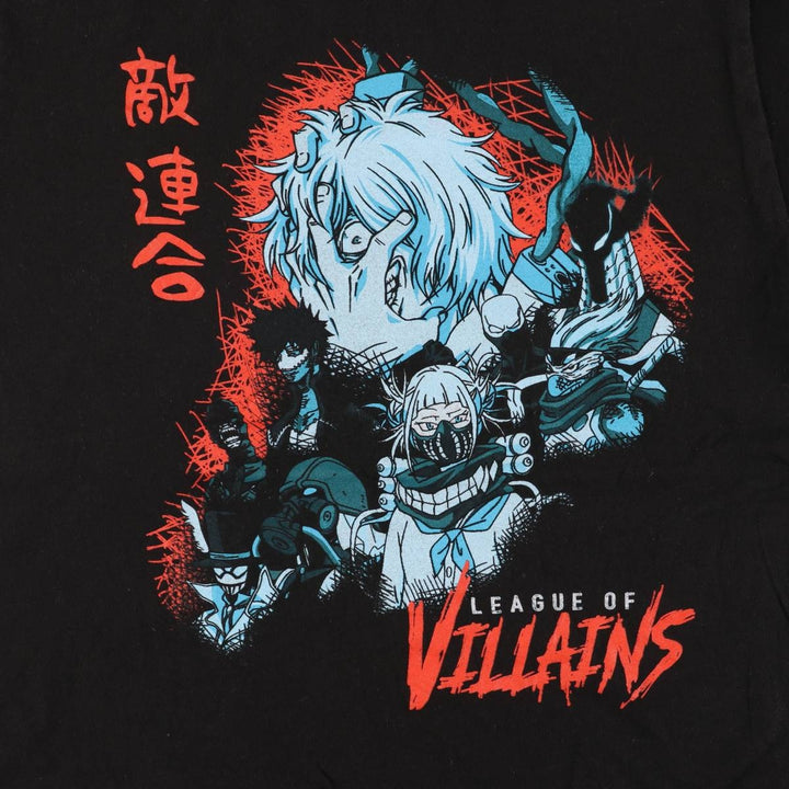 MY HERO ACADEMIA My Hero Academia Anime Character Print T-Shirt, Men's Size L cotton black type Vintage Second Hand