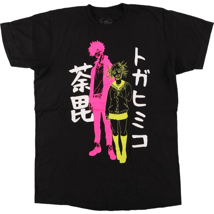 MY HERO ACADEMIA My Hero Academia Anime Character Print T-Shirt Men's M Size cotton black type Vintage Second Hand