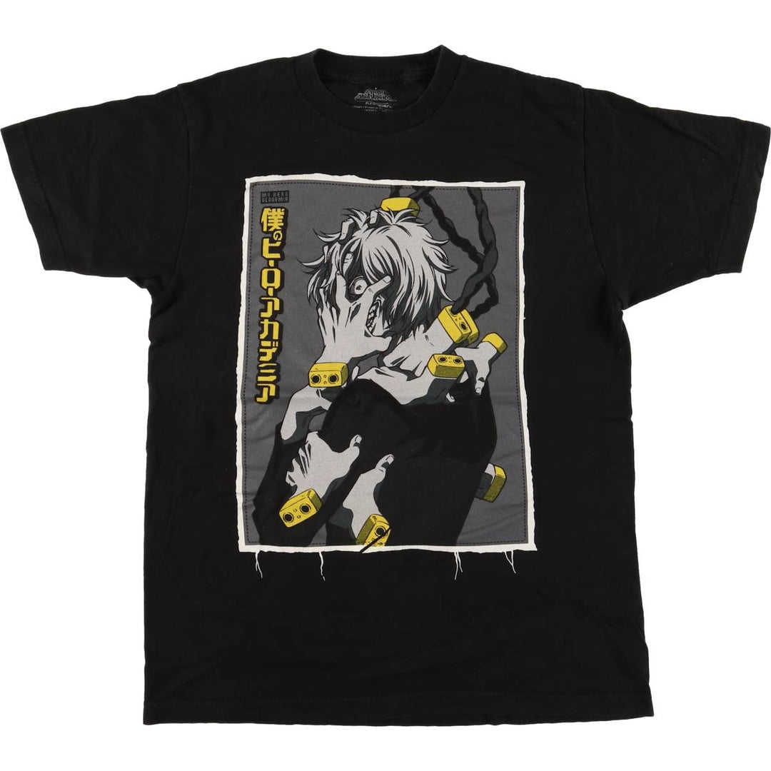 MY HERO ACADEMIA My Hero Academia Tomura Shigaraki Anime Character Print T-Shirt, Men's Size M cotton black type Vintage Second Hand