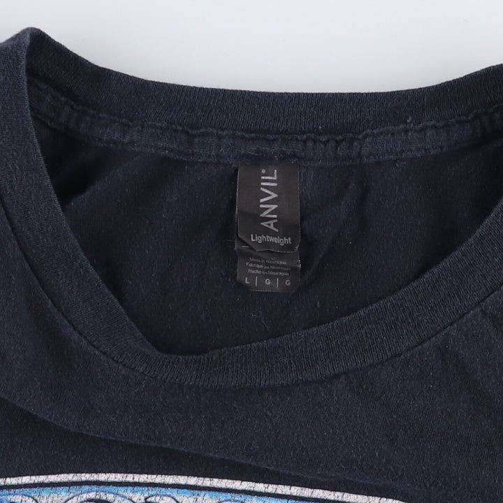 Anvil Bon Jovi Skull Pattern Band T-Shirt, Men's Size Large cotton black type Vintage Second Hand
