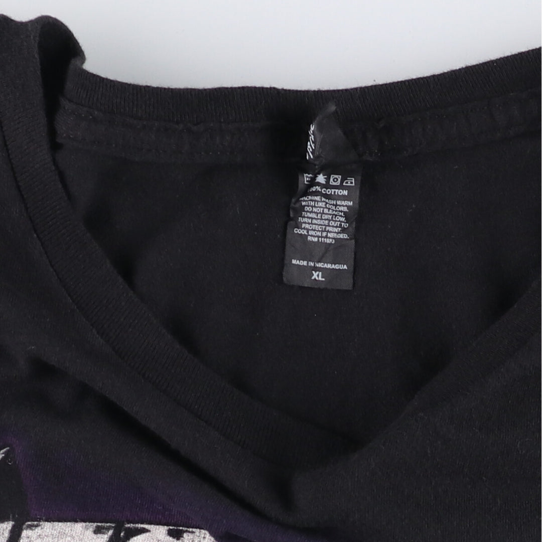 BAY ISLAND Metallica Skull Pattern Band T-Shirt, Men's XL cotton black type Vintage Second Hand