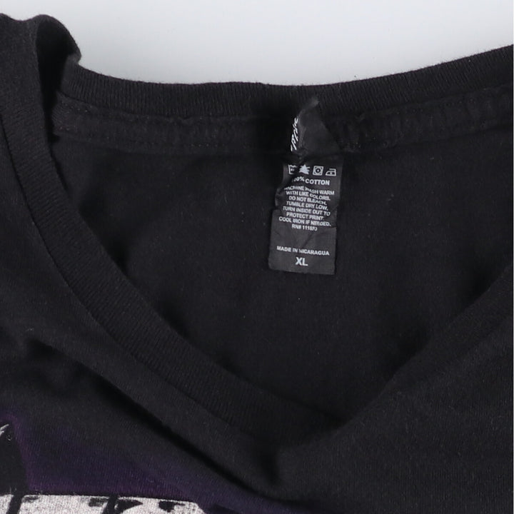 BAY ISLAND Metallica Skull Pattern Band T-Shirt, Men's XL cotton black type Vintage Second Hand