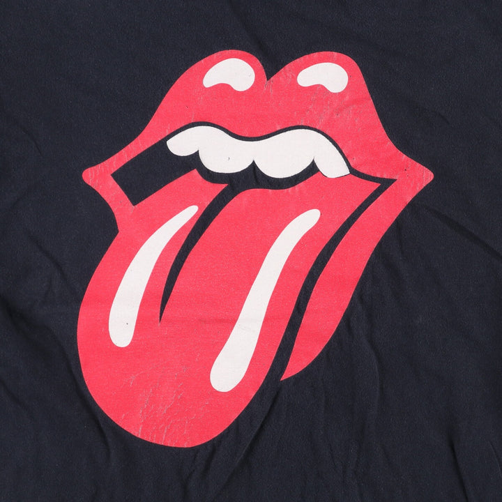 The Rolling Stones Band T-shirt, Band T, Men's L size cotton black type Vintage Second Hand