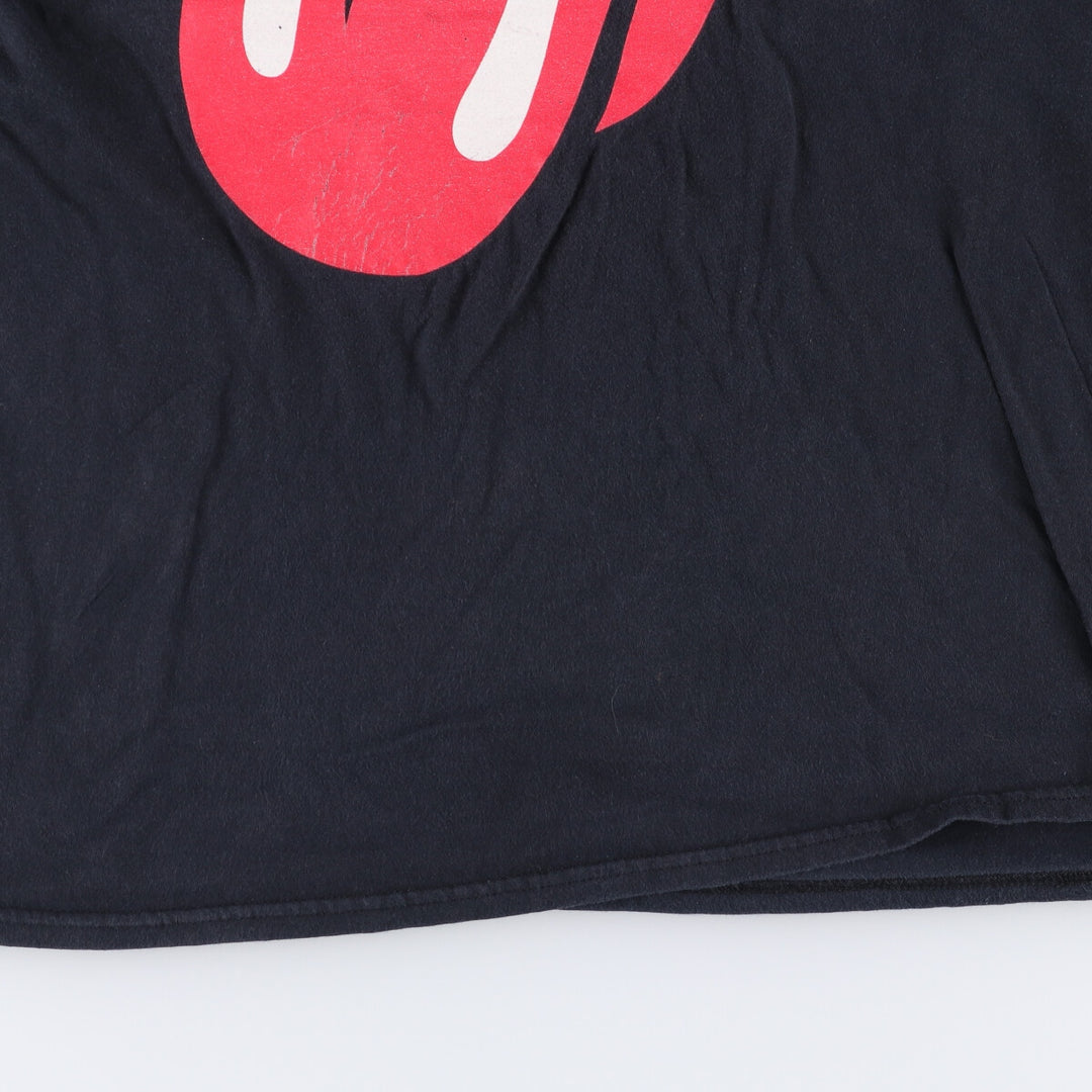 The Rolling Stones Band T-shirt, Band T, Men's L size cotton black type Vintage Second Hand