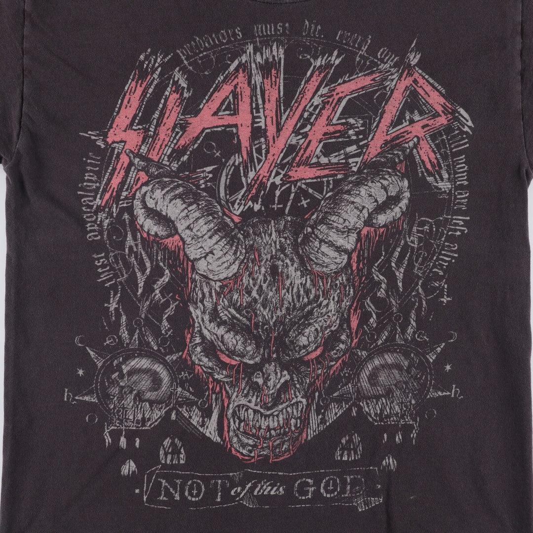 Hanes SLAYER Band T-Shirt, Men's Size L cotton Charcoal Vintage Second Hand