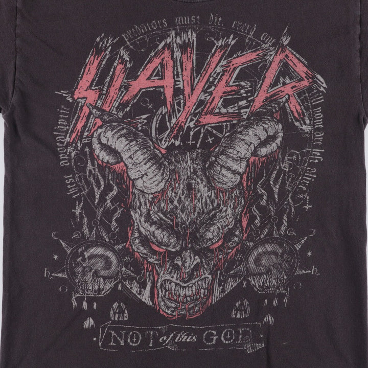 Hanes SLAYER Band T-Shirt, Men's Size L cotton Charcoal Vintage Second Hand