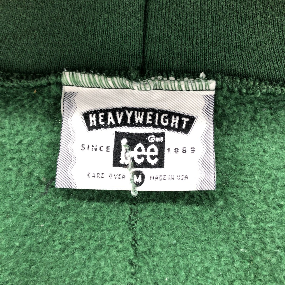 Vintage 90'S Lee Heavyweight Full-Zip Hoodie, Made in USA, Men's Size Medium cotton green type Vintage Second Hand