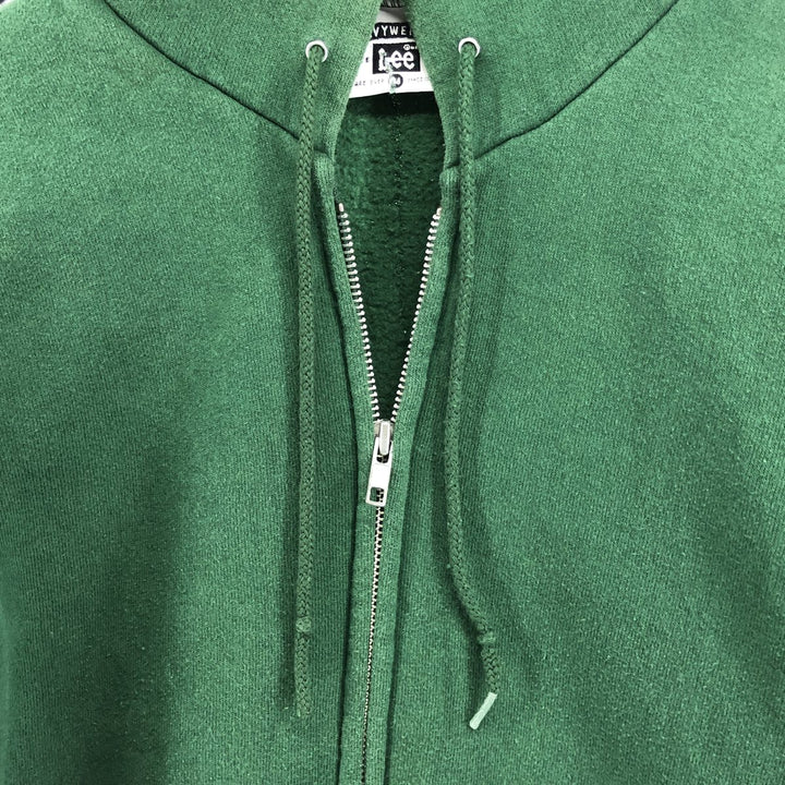 Vintage 90'S Lee Heavyweight Full-Zip Hoodie, Made in USA, Men's Size Medium cotton green type Vintage Second Hand