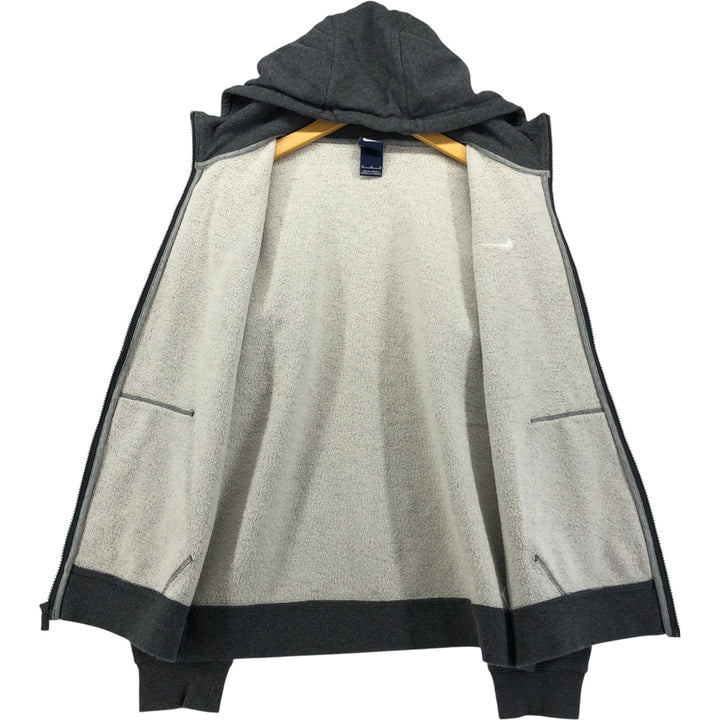 2000'S Nike Sweat Full Zip Hoodie, Men's Size M cotton gray type Vintage Second Hand
