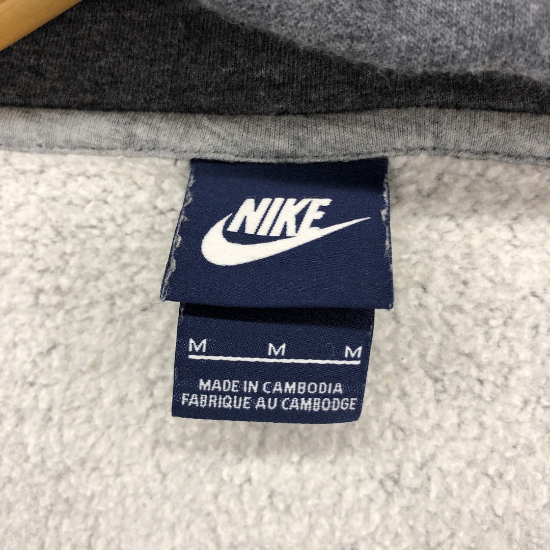 2000'S Nike Sweat Full Zip Hoodie, Men's Size M cotton gray type Vintage Second Hand