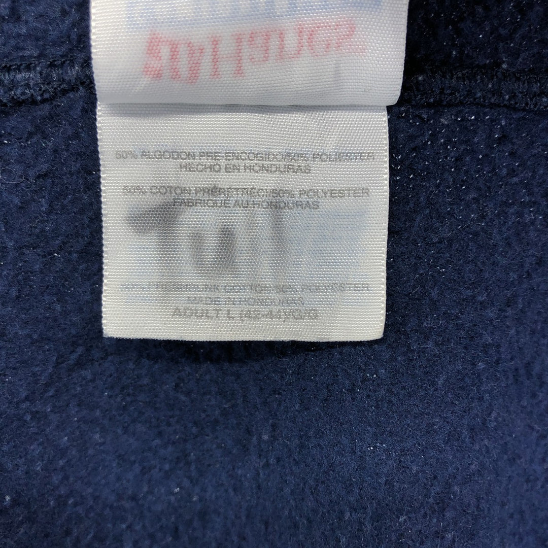 Vintage 90s-00'S Hanes full-zip sweatshirt hoodie, size L, men's cotton navy blue type Vintage Second Hand